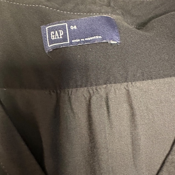 Gap Shirt Dress Black/Gray Color Block w/ Pockets, Button Front, Mid-Length Sz 4 - Picture 5 of 6